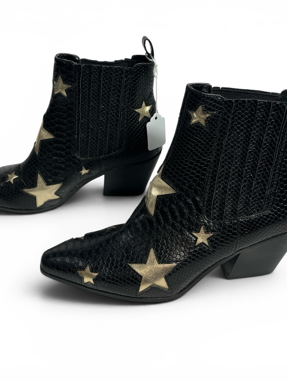 Betsey Johnson IZAK BLACK MULTI ankle boot Sz 8